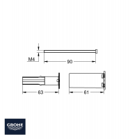 SET DE EXTENSION UNIVERSAL TERMOSTATOS DE DOS MANDOS GROHE RAPIDO SMARTBOX